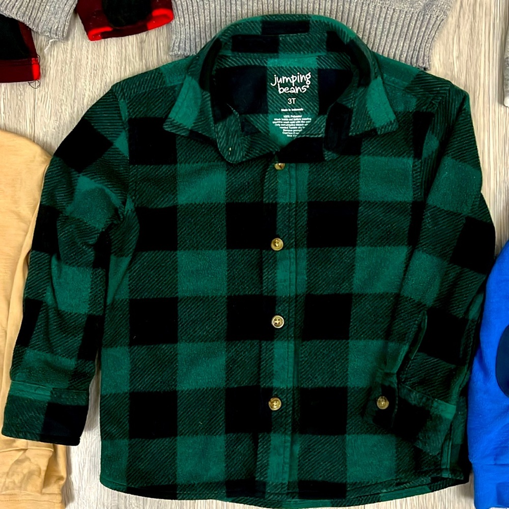 Bundle of 6❗️Grinch Sweater & Fleece 1/4 Zip Tops & Turtleneck-Size 3T - Picture 5 of 16